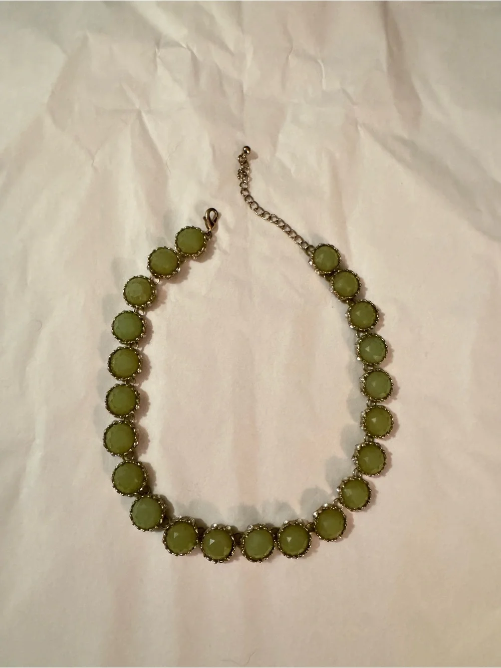 Green Stone Statement Necklace
